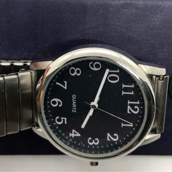 Kendall & James Stretch Band Watch unisex Cuff Band Silver Tone - Picture 9 of 13